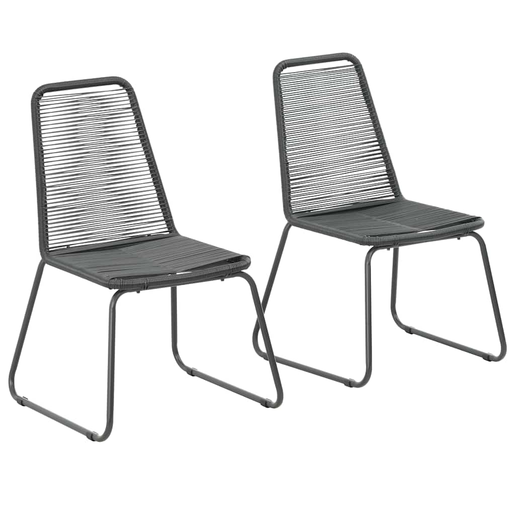 Tuinstoelen 2 st poly rattan zwart is nu te koop bij PeponiXL, paradijselijk wonen!