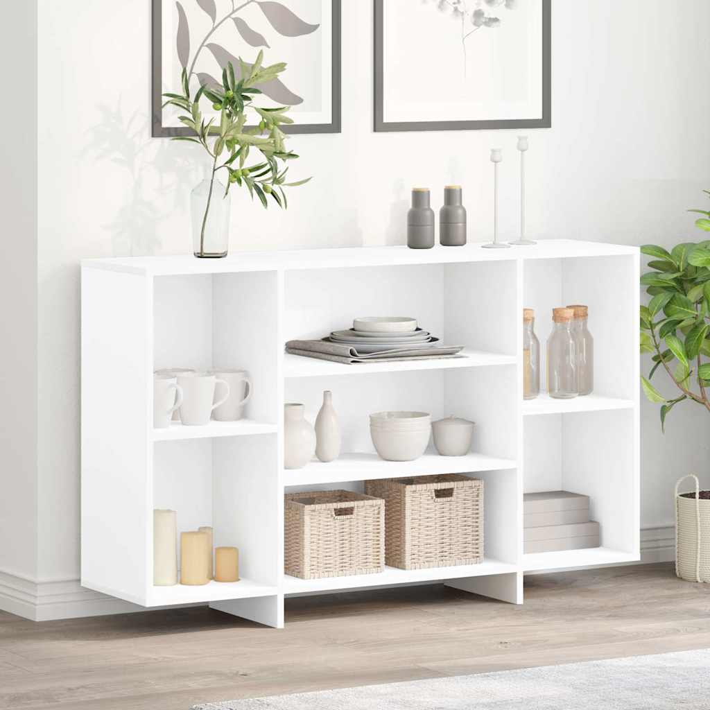 Dressoir 120x30x75 cm bewerkt hout wit is nu te koop bij PeponiXL, paradijselijk wonen!