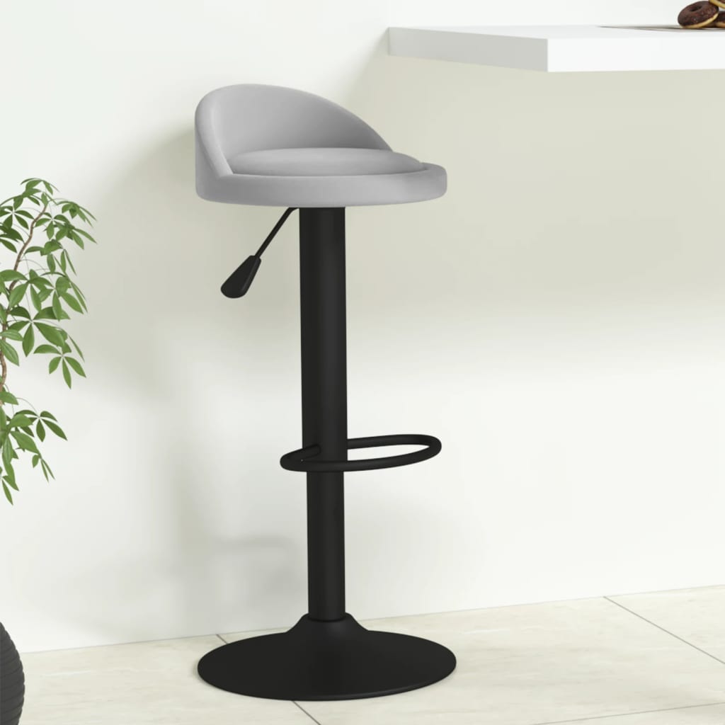 Barkruk fluweel lichtgrijs is nu te koop bij PeponiXL, paradijselijk wonen!