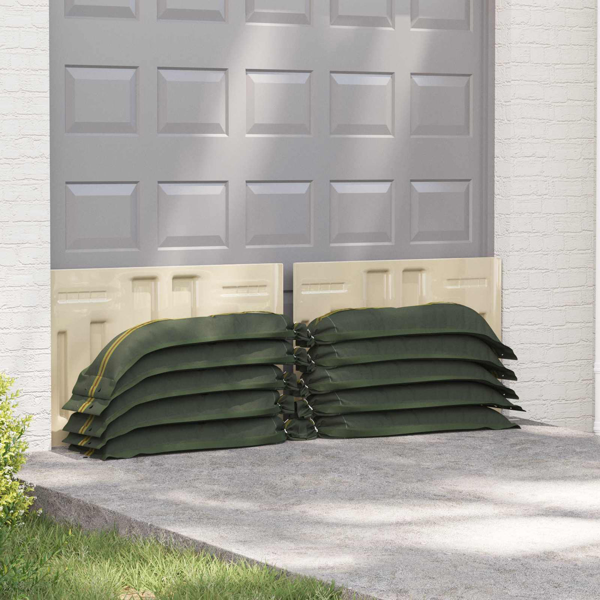 Zandzakken 100 pcs Donkergroen 100 x 25 cm HDPE is nu te koop bij PeponiXL, paradijselijk wonen!