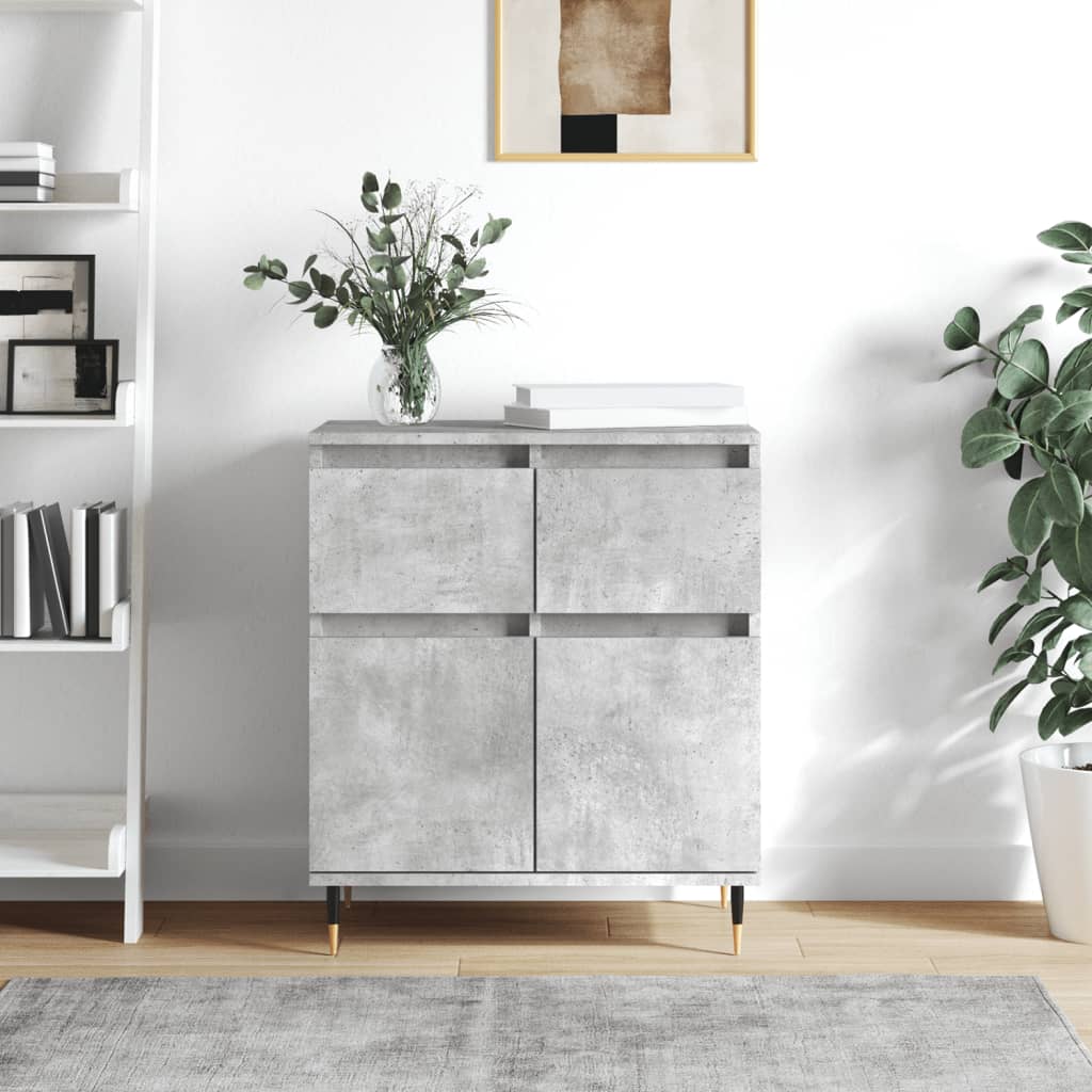Dressoir 60x35x70 cm bewerkt hout betongrijs is nu te koop bij PeponiXL, paradijselijk wonen!