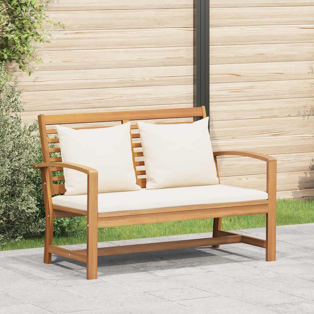 Bank Bruin en Crème 110 x 66 x 76 cm Massief Teakhout is nu te koop bij PeponiXL, paradijselijk wonen!