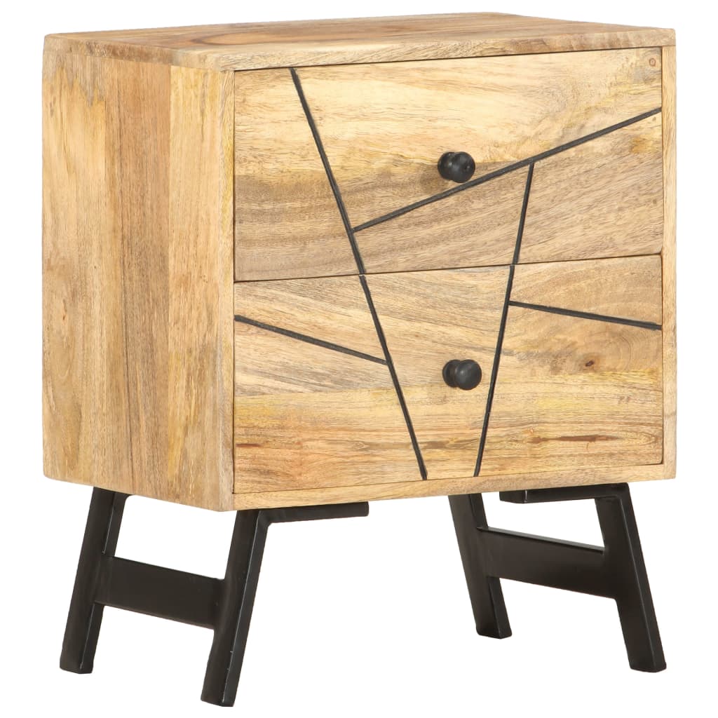 Nachtkastje 40x30x50 cm massief mangohout is nu te koop bij PeponiXL, paradijselijk wonen!