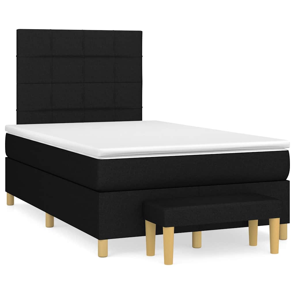 Boxspring met matras stof zwart 120x190 cm is nu te koop bij PeponiXL, paradijselijk wonen!