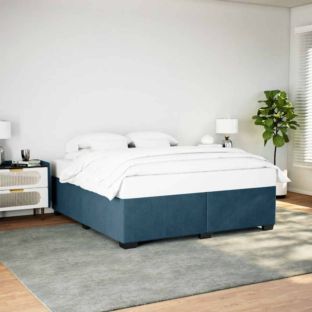 Bedframe fluweel blauw 200x200 cm is nu te koop bij PeponiXL, paradijselijk wonen!