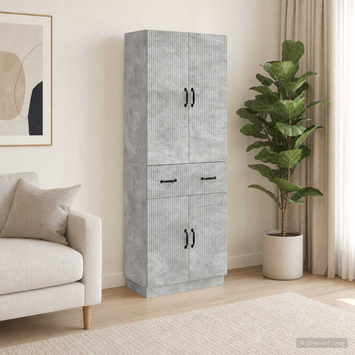 Kastenset 2 pcs Betongrijs Bewerkt hout is nu te koop bij PeponiXL, paradijselijk wonen!