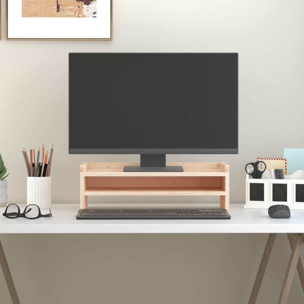 Monitorstandaard 50x24x16 cm massief grenenhout is nu te koop bij PeponiXL, paradijselijk wonen!