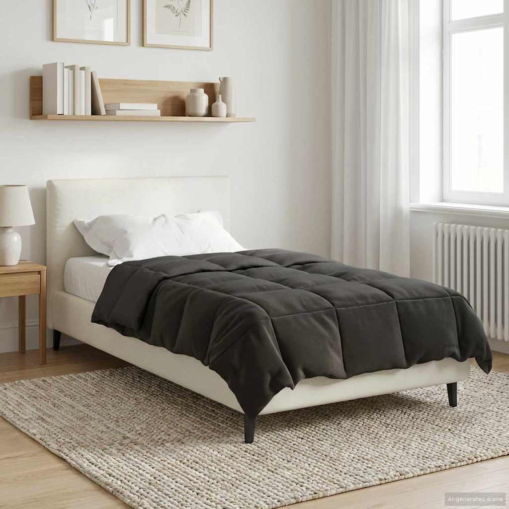 Zomerdekbed Doorgestikt Antraciet 135 x 200 cm Microvezel is nu te koop bij PeponiXL, paradijselijk wonen!