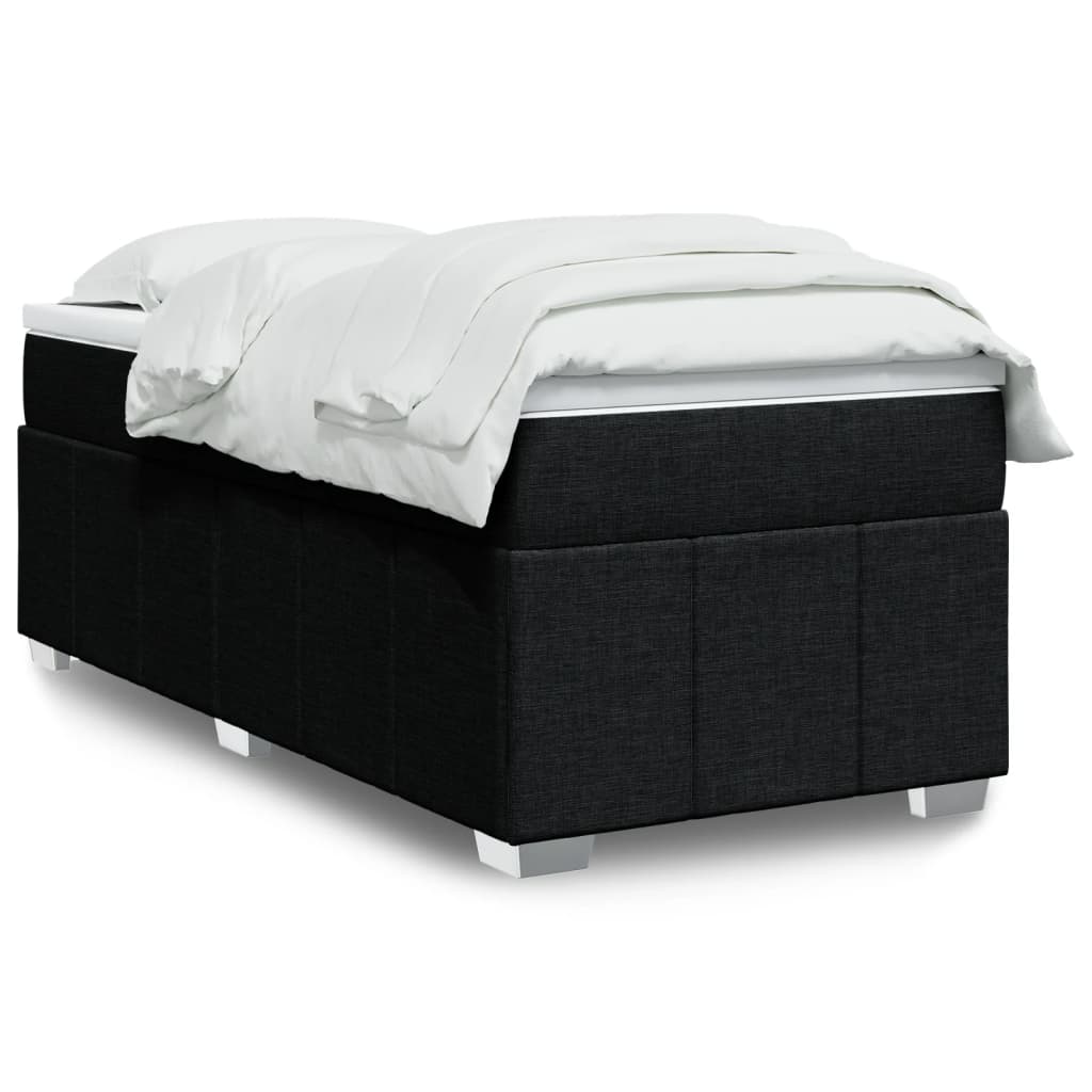Boxspring met matras stof zwart 90x200 cm is nu te koop bij PeponiXL, paradijselijk wonen!