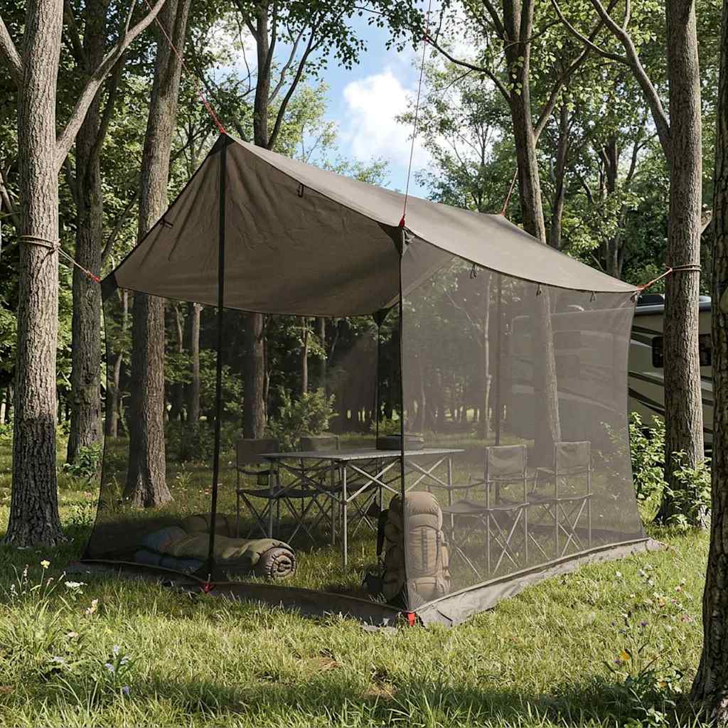 Campingzeil met gaaswanden Bruin Grijs 270 x 210 x 210 cm is nu te koop bij PeponiXL, paradijselijk wonen!