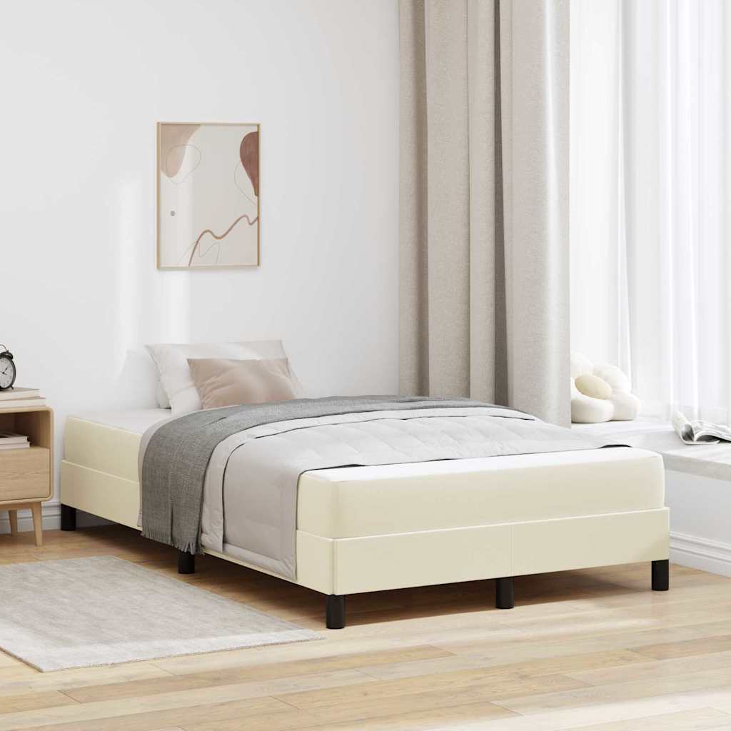 Bedframe met matras Crème 120 x 200 cm Stof is nu te koop bij PeponiXL, paradijselijk wonen!