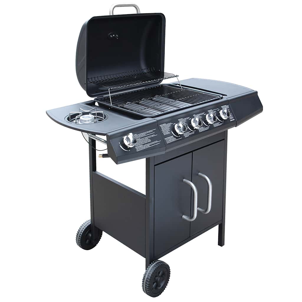 Gasbarbecue 4+1 kookzone zwart is nu te koop bij PeponiXL, paradijselijk wonen!