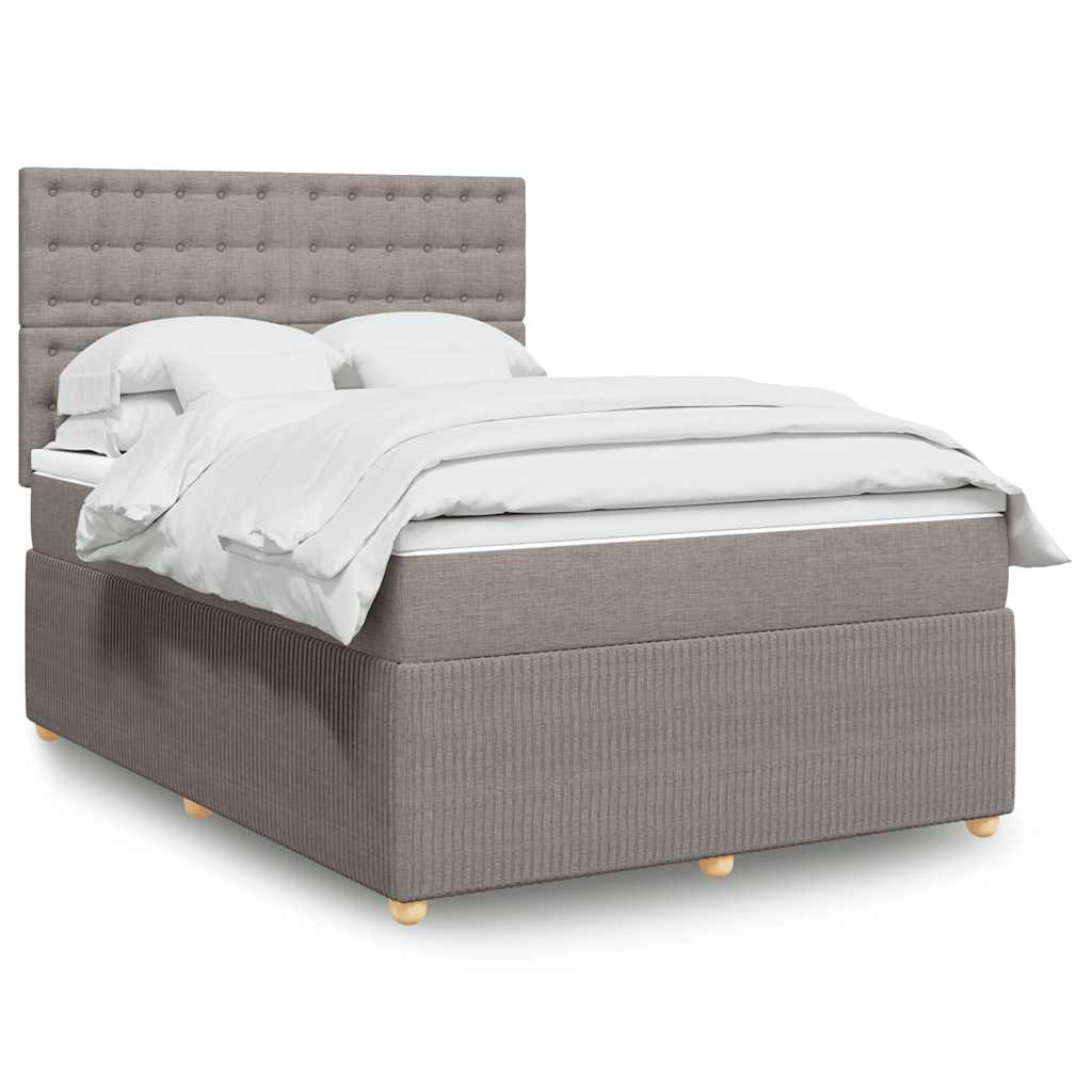 Boxspring met matras stof taupe 160x200 cm is nu te koop bij PeponiXL, paradijselijk wonen!