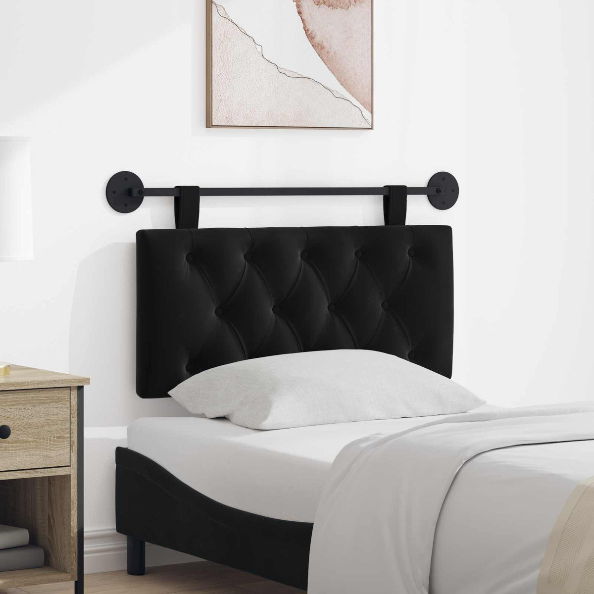 Hangend hoofdbord Zwart Fluweel is nu te koop bij PeponiXL, paradijselijk wonen!