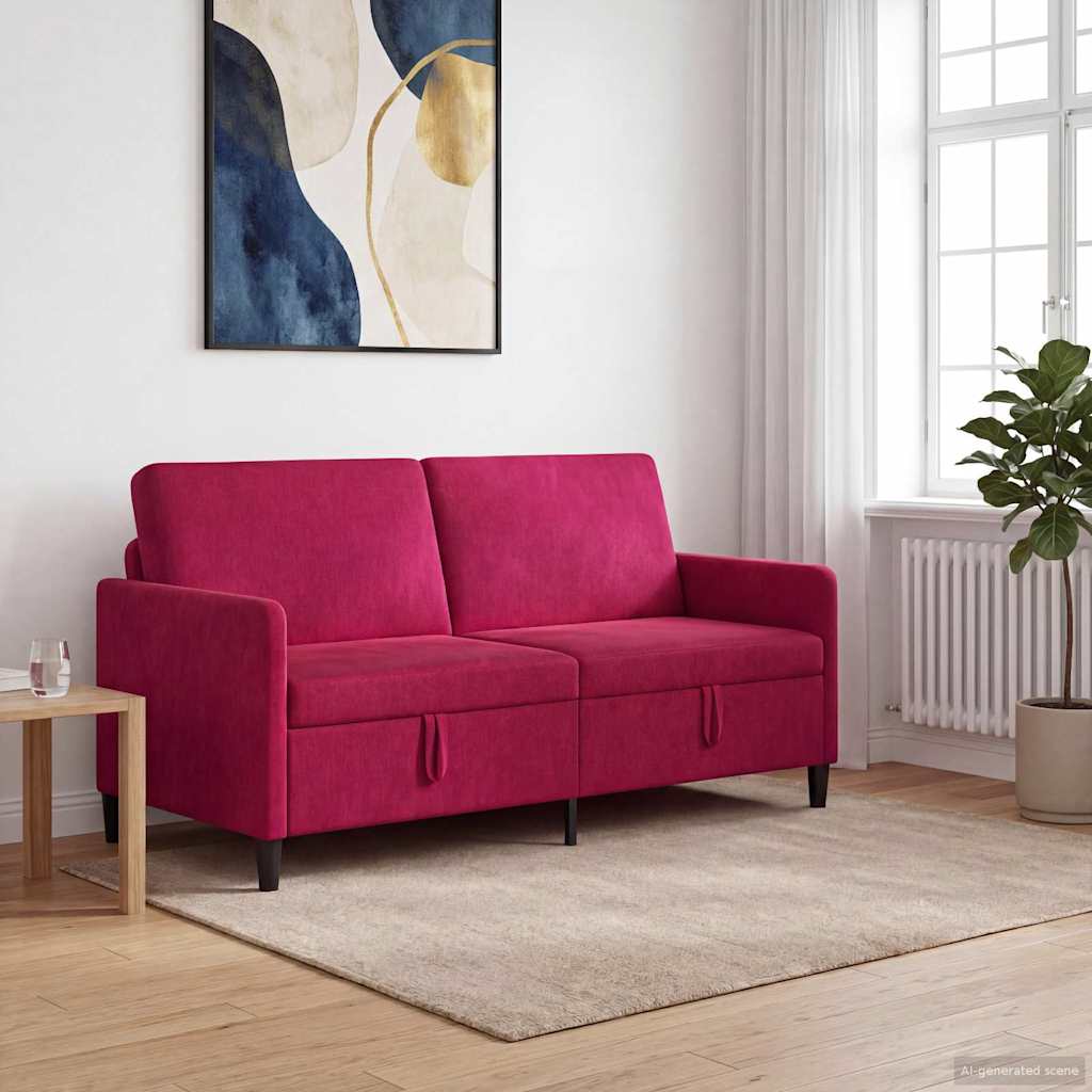 Bank met opslag Wijnrood 172 x 78 x 87 cm Polyester is nu te koop bij PeponiXL, paradijselijk wonen!