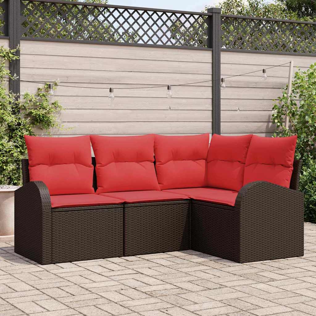 Tuin Sofa Set Bruin poly rattan is nu te koop bij PeponiXL, paradijselijk wonen!