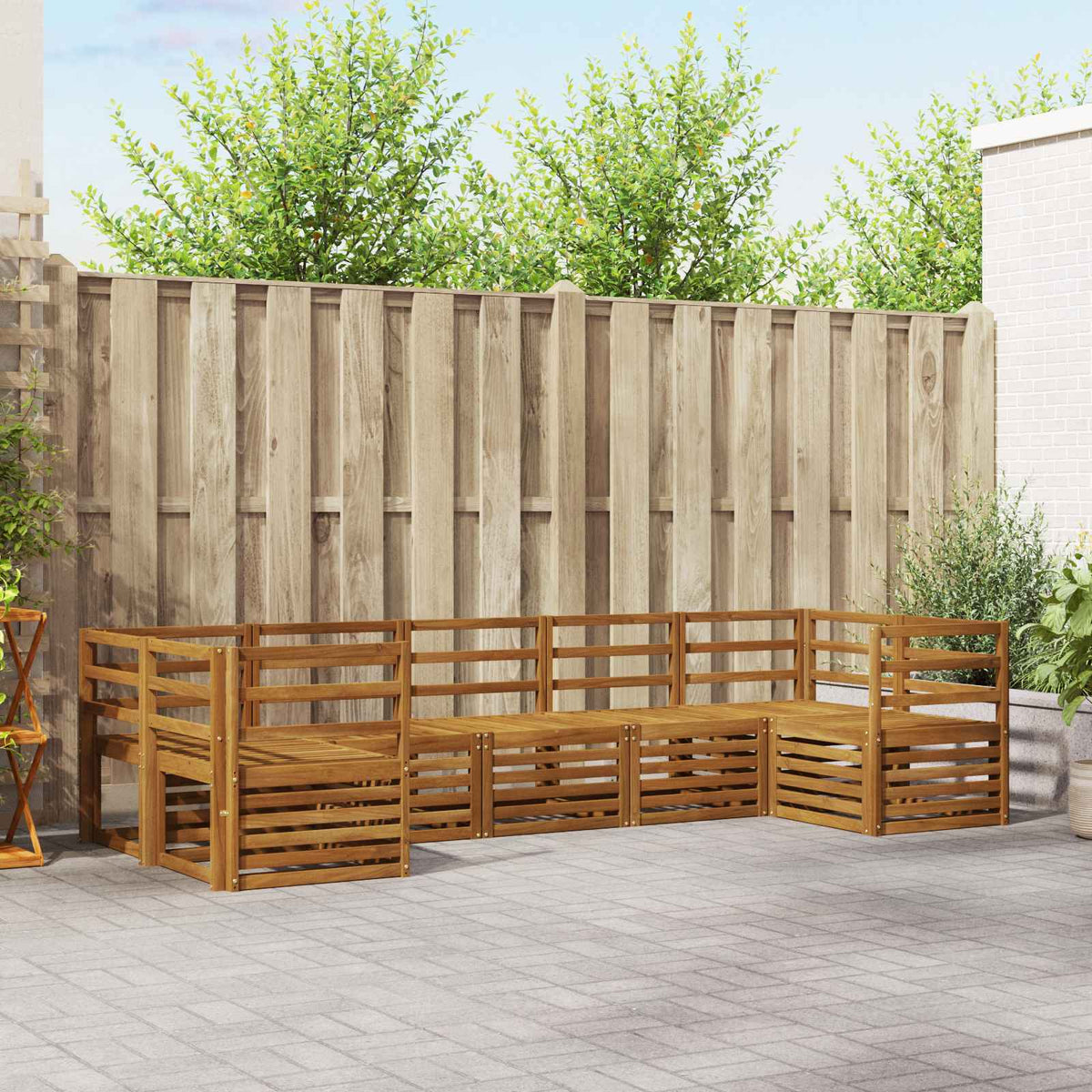 Hoekbank Set 7 pcs Naturel is nu te koop bij PeponiXL, paradijselijk wonen!