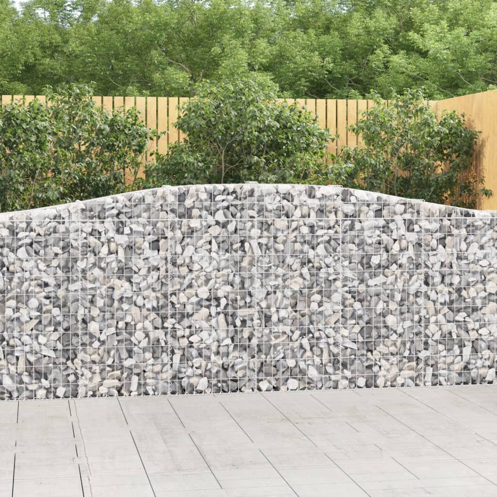 Schanskorven 8 st gewelfd 400x30x100/120 cm ijzer is nu te koop bij PeponiXL, paradijselijk wonen!