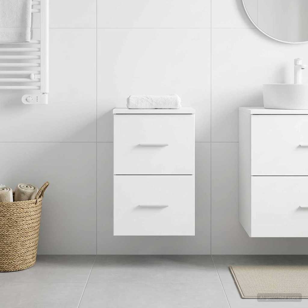 Badkamerkast Tussenin Wit 30 x 35 x 50 cm Bewerkt hout is nu te koop bij PeponiXL, paradijselijk wonen!