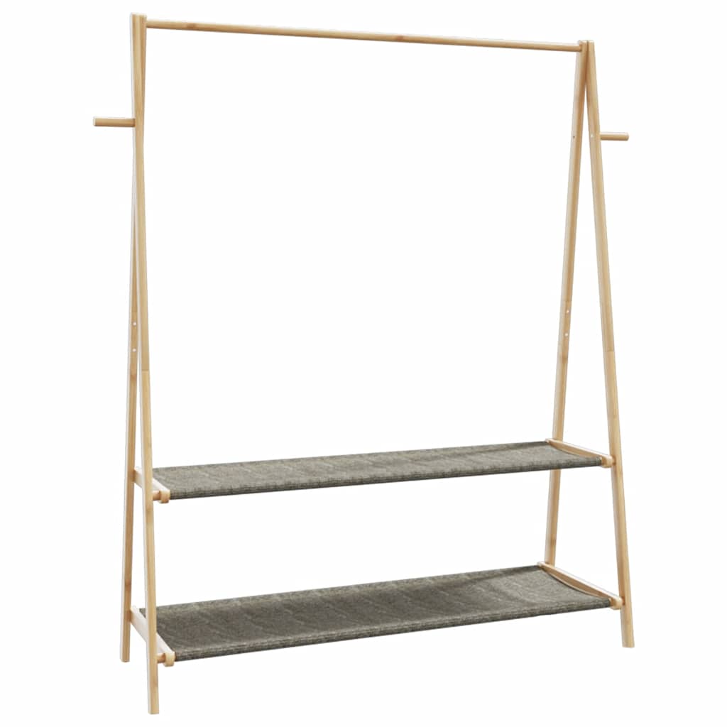Kledingrek met schappen 132x45,5x150,5 cm bamboe is nu te koop bij PeponiXL, paradijselijk wonen!