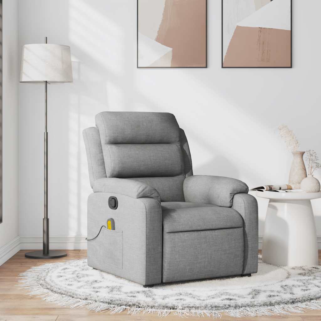 Massagestoel verstelbaar stof lichtgrijs is nu te koop bij PeponiXL, paradijselijk wonen!
