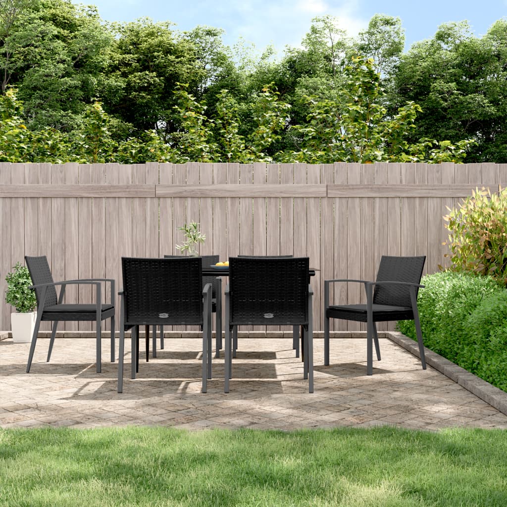 7-delige Tuinset met kussens poly rattan en staal is nu te koop bij PeponiXL, paradijselijk wonen!