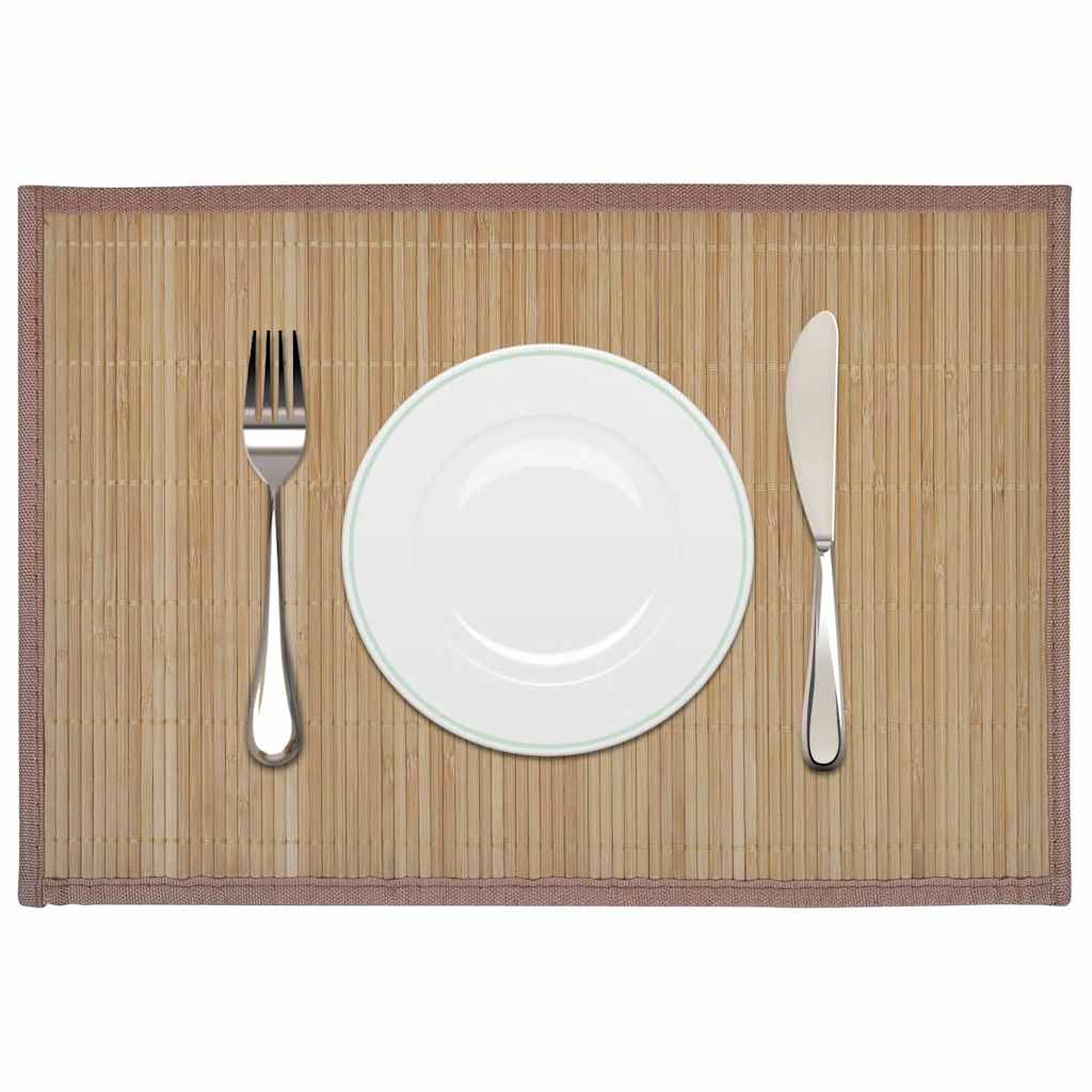 6 st Placemats 30x45 cm bamboe bruin is nu te koop bij PeponiXL, paradijselijk wonen!