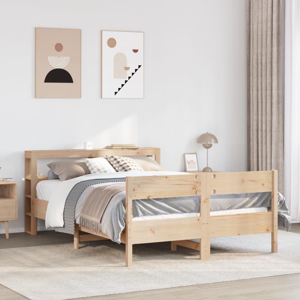 Bedframe zonder matras massief grenenhout 140x190 cm is nu te koop bij PeponiXL, paradijselijk wonen!