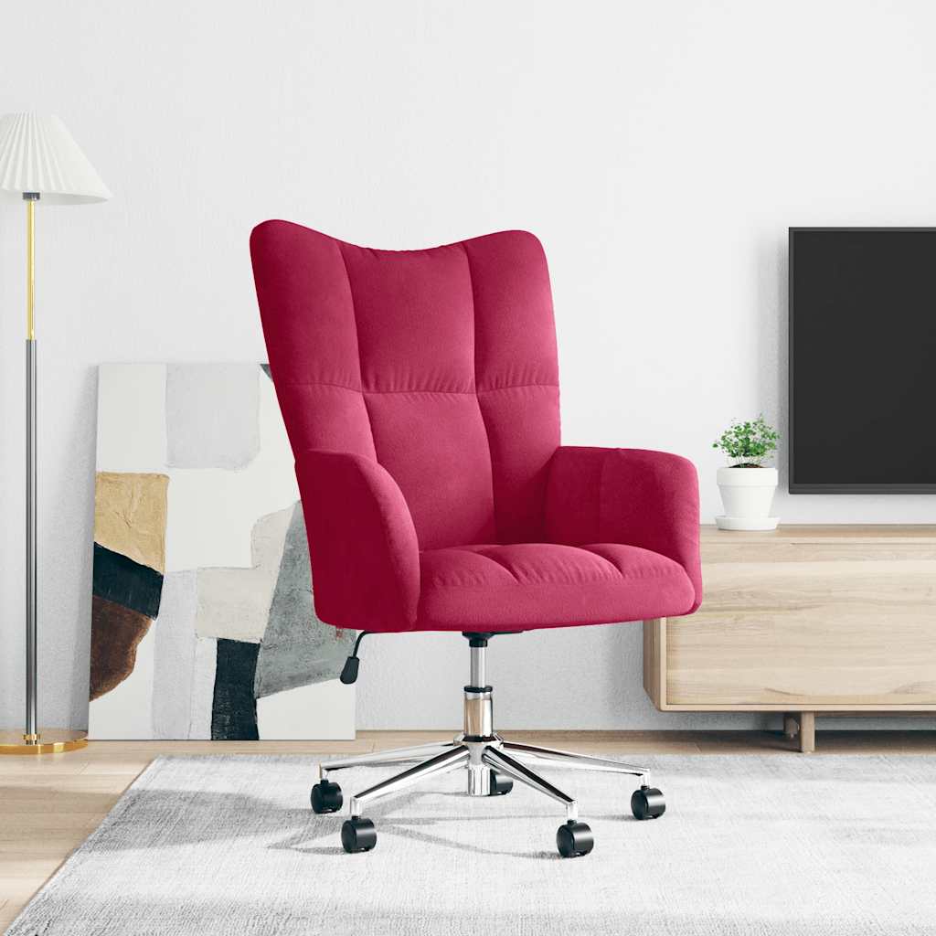 Relaxstoel fluweel wijnrood is nu te koop bij PeponiXL, paradijselijk wonen!