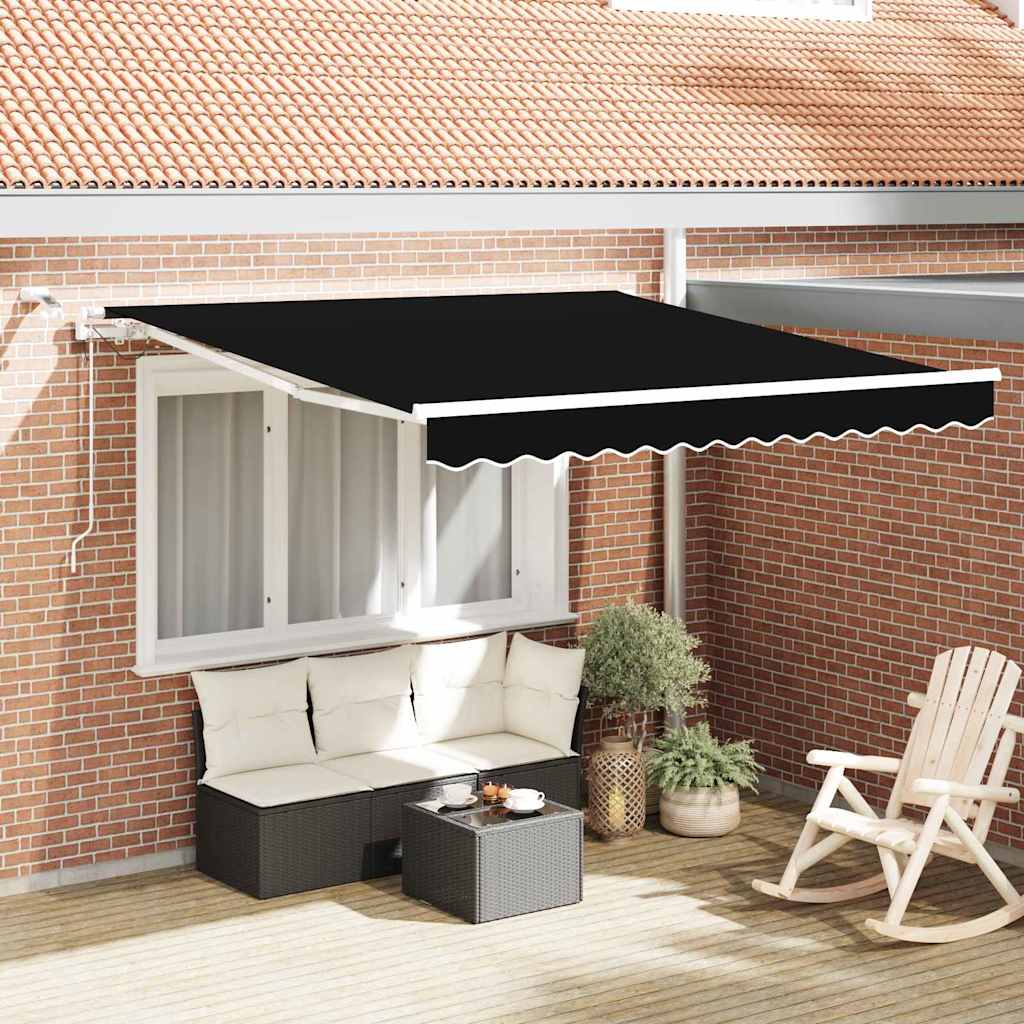 Inklapbaar Zonnescherm Zwart 300 x 250 cm Polyester en Metaal is nu te koop bij PeponiXL, paradijselijk wonen!