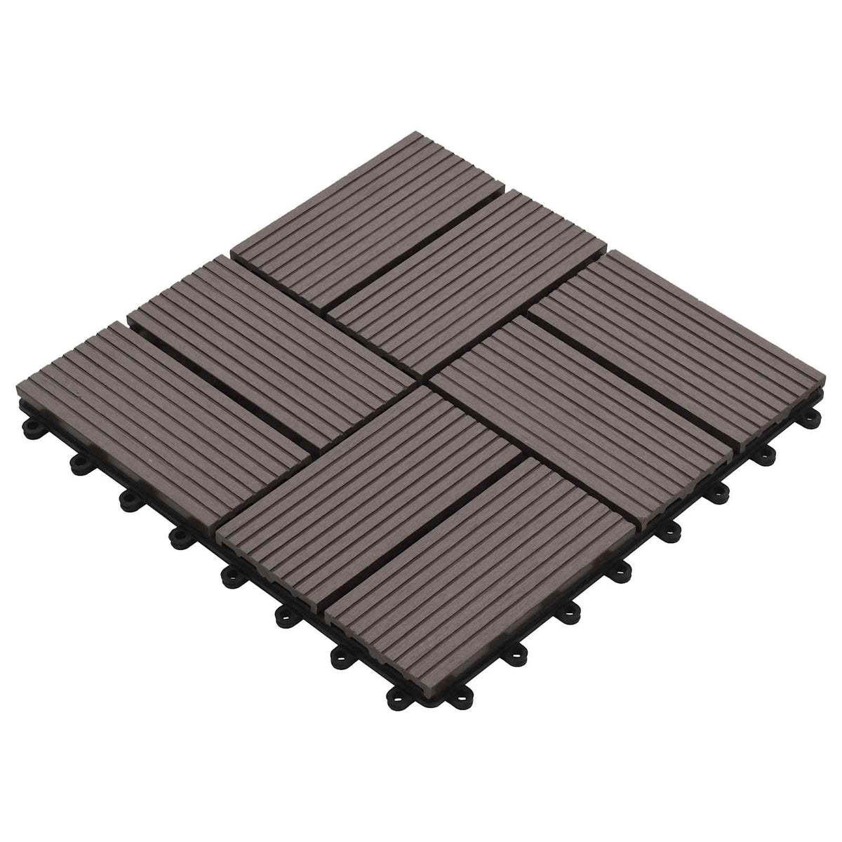 Terras Tegel 11 pcs Donkerbruin 30 x 30 cm WPC is nu te koop bij PeponiXL, paradijselijk wonen!