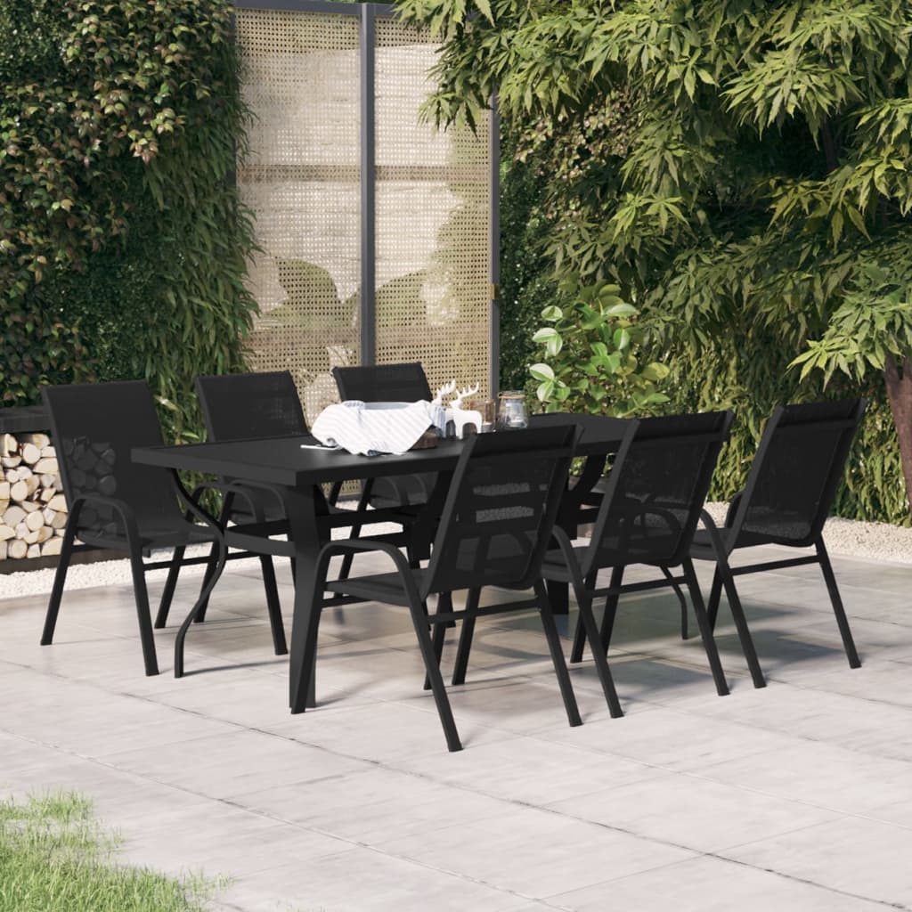 7-delige Tuinset zwart is nu te koop bij PeponiXL, paradijselijk wonen!