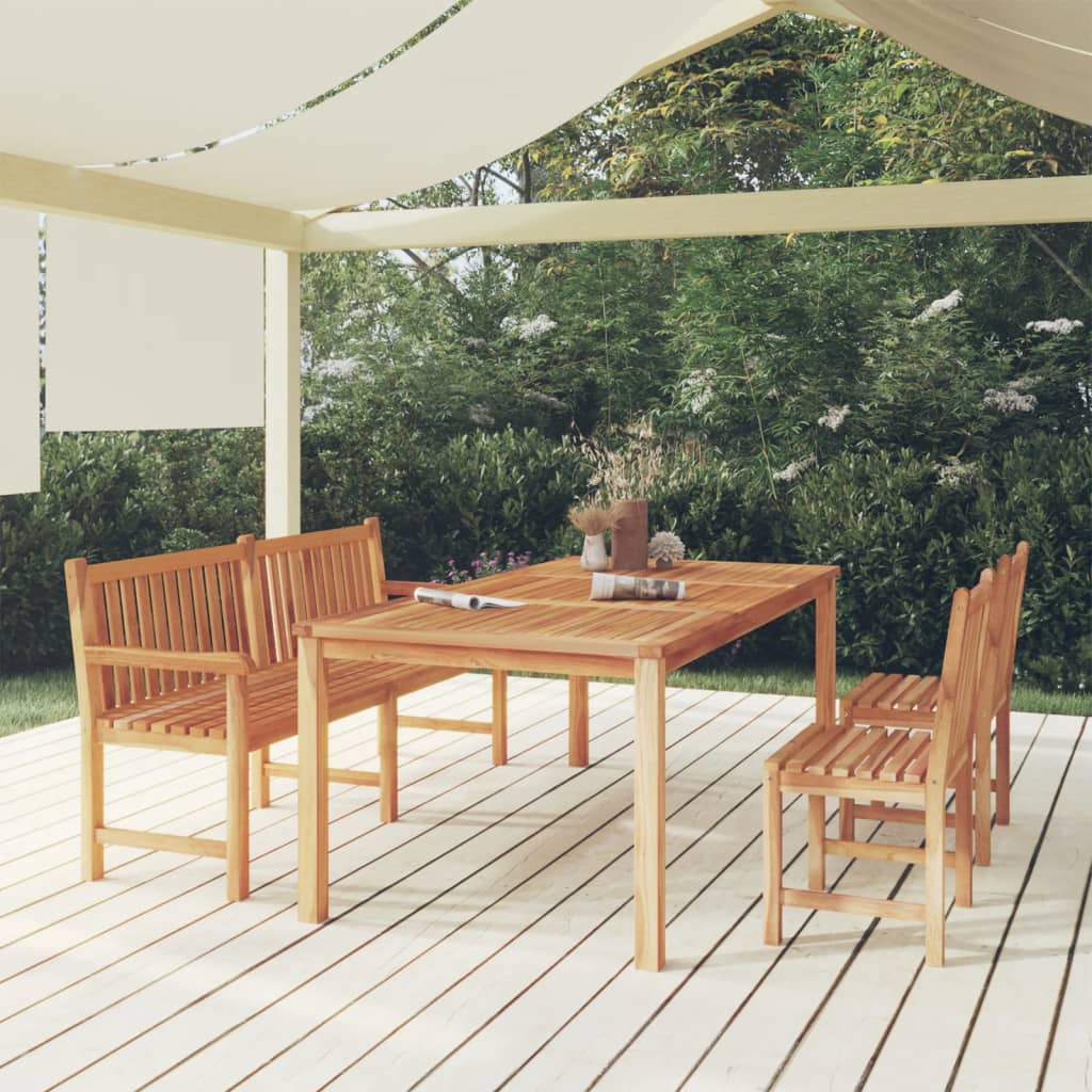 4-delige Tuinset massief teakhout is nu te koop bij PeponiXL, paradijselijk wonen!