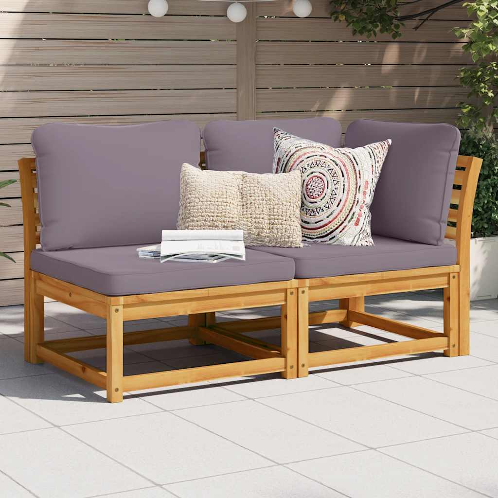 2-delige Loungeset met kussens massief acaciahout is nu te koop bij PeponiXL, paradijselijk wonen!