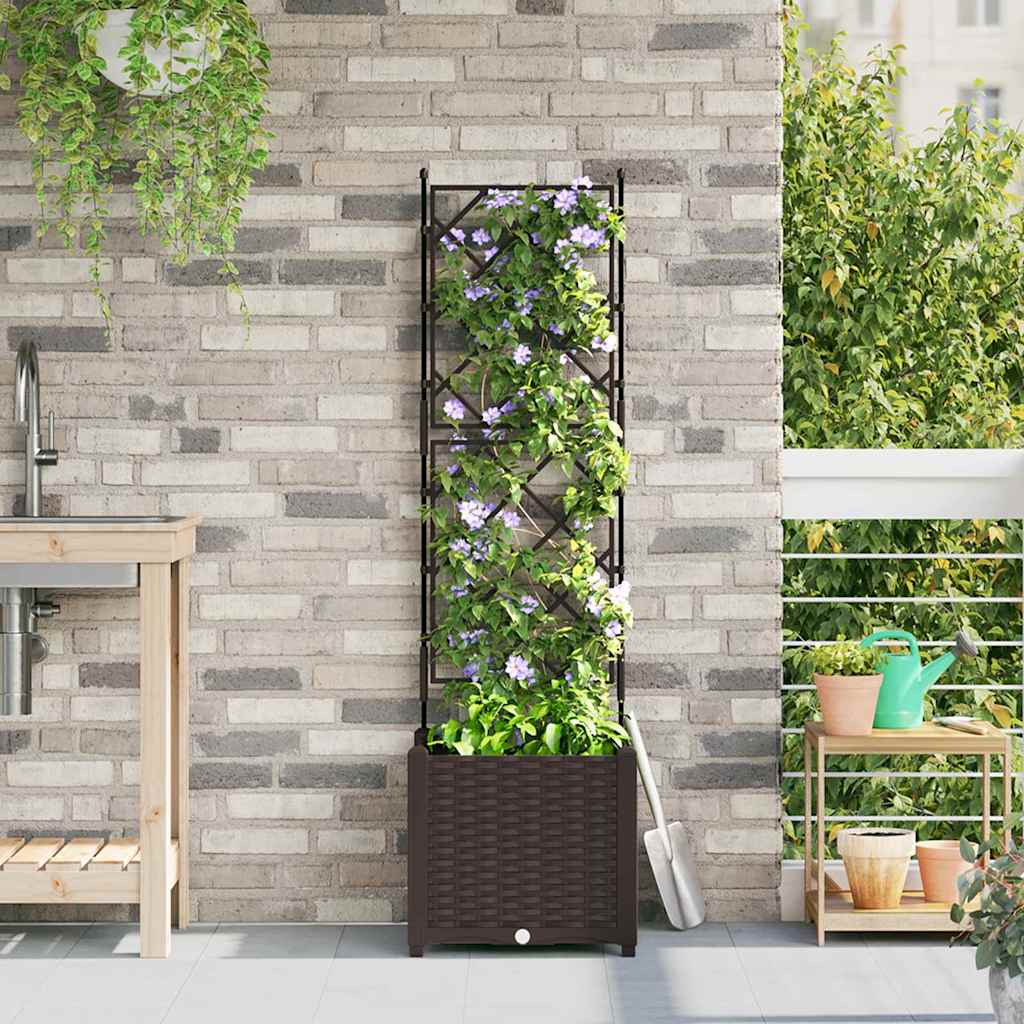 Plantenbak Bruin 40 x 40 x 143 cm PP is nu te koop bij PeponiXL, paradijselijk wonen!