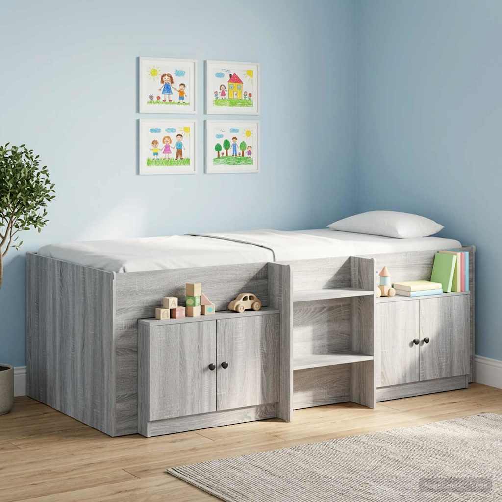 Opbergkast voor Loftbed 2 st Grijs Sonoma 66 x 35 x 48 cm is nu te koop bij PeponiXL, paradijselijk wonen!