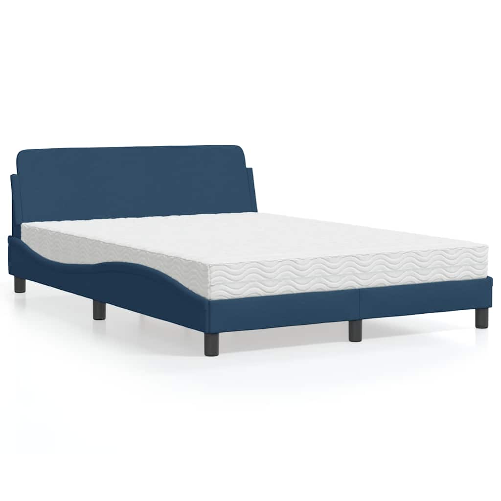 Bed met matras "Dover" stof blauw 140x200 cm is nu te koop bij PeponiXL, paradijselijk wonen!