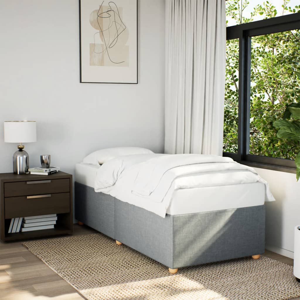 Bedframe zonder matras 90x190 cm stof lichtgrijs is nu te koop bij PeponiXL, paradijselijk wonen!