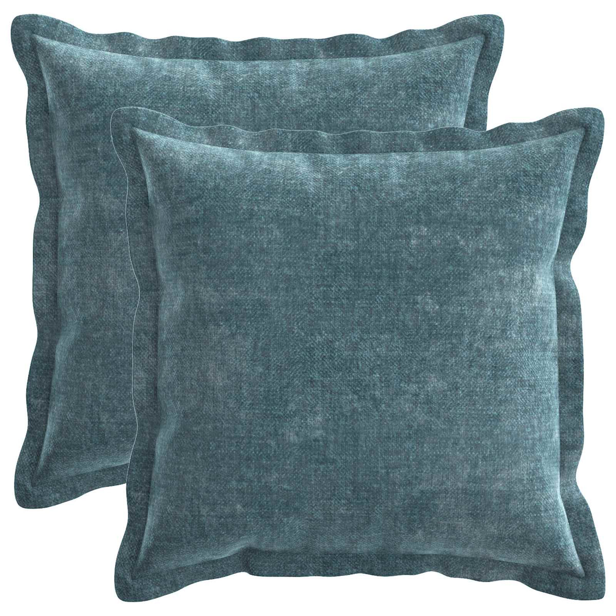 Kussensloop 2 st HOUTEN Blauw 35 x 35 cm Chenille Stof is nu te koop bij PeponiXL, paradijselijk wonen!