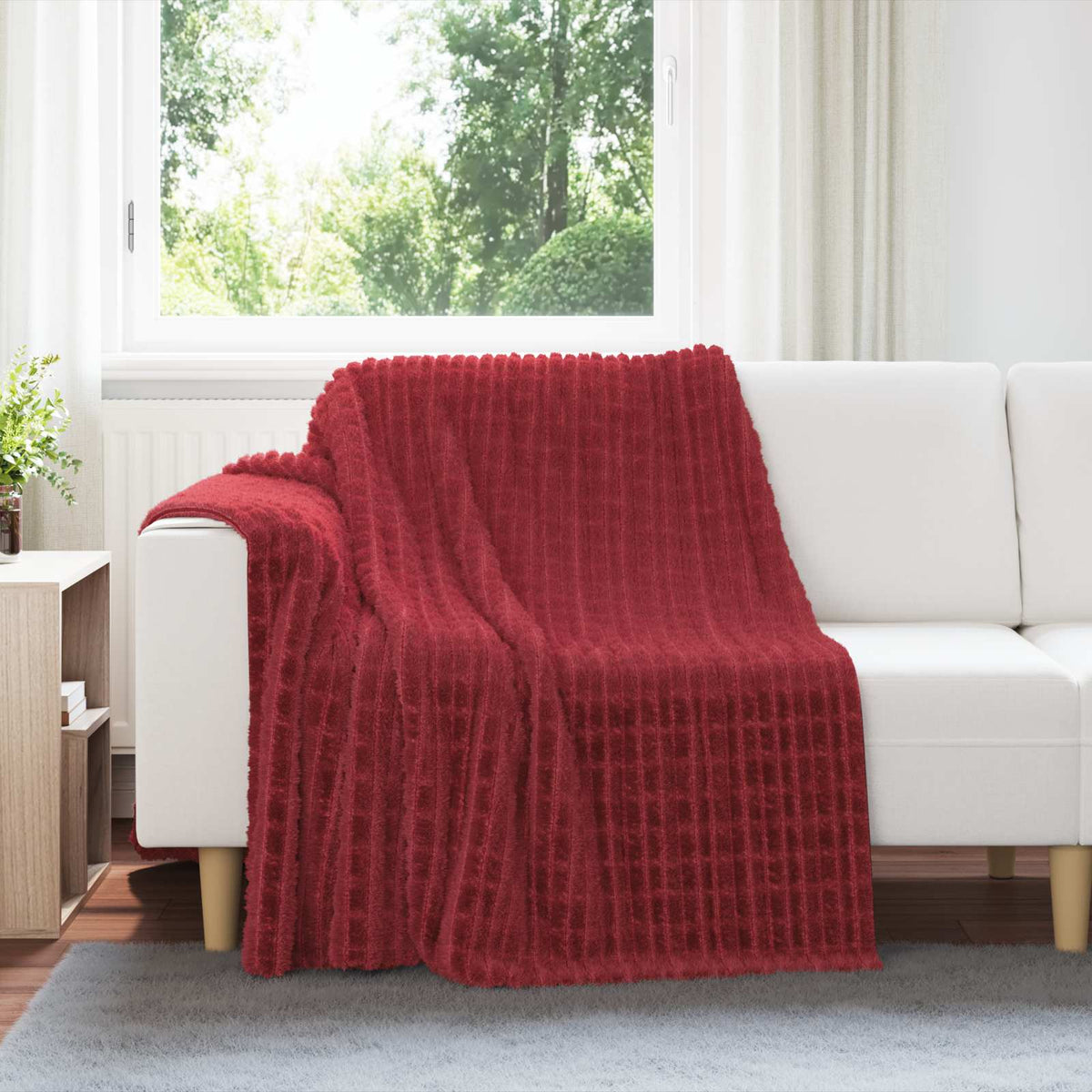 Kleden 6 pcs Bordeaux Rood 200 x 150 cm Fleece is nu te koop bij PeponiXL, paradijselijk wonen!