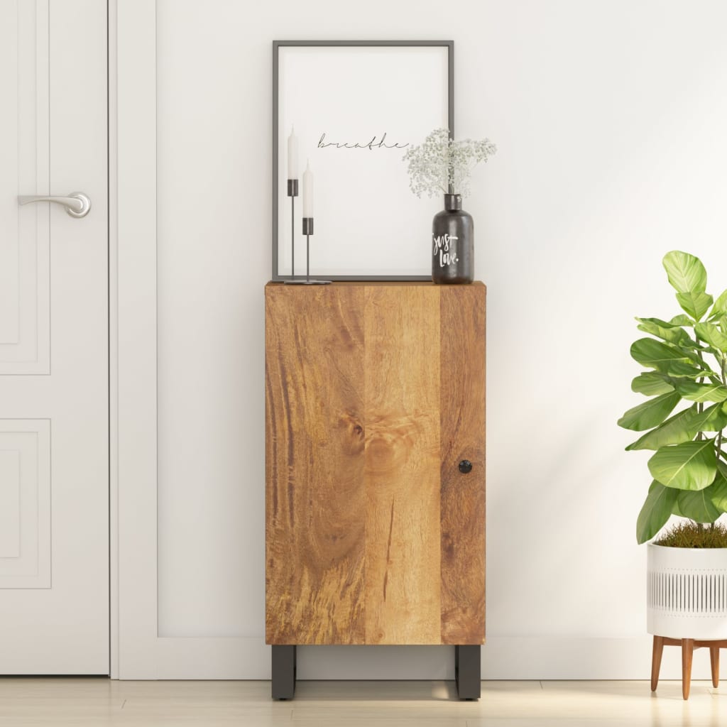Dressoir met deur 40x31x75 cm massief mangohout is nu te koop bij PeponiXL, paradijselijk wonen!