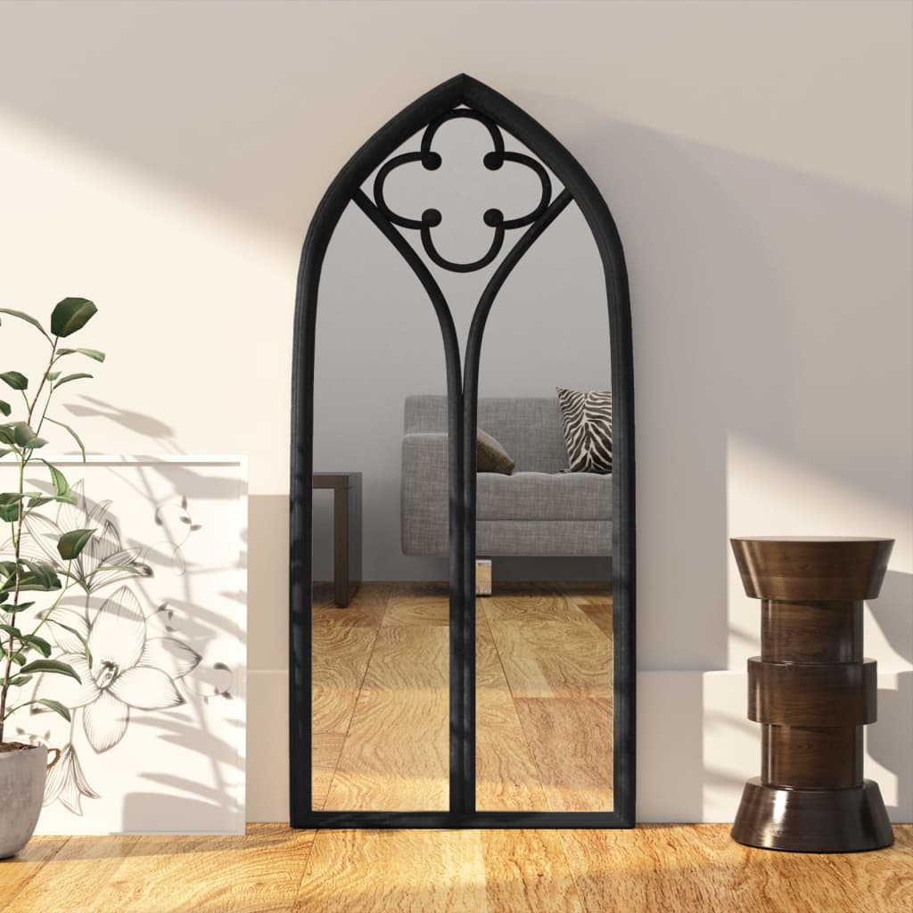 Spiegel 70x30 cm ijzer zwart is nu te koop bij PeponiXL, paradijselijk wonen!
