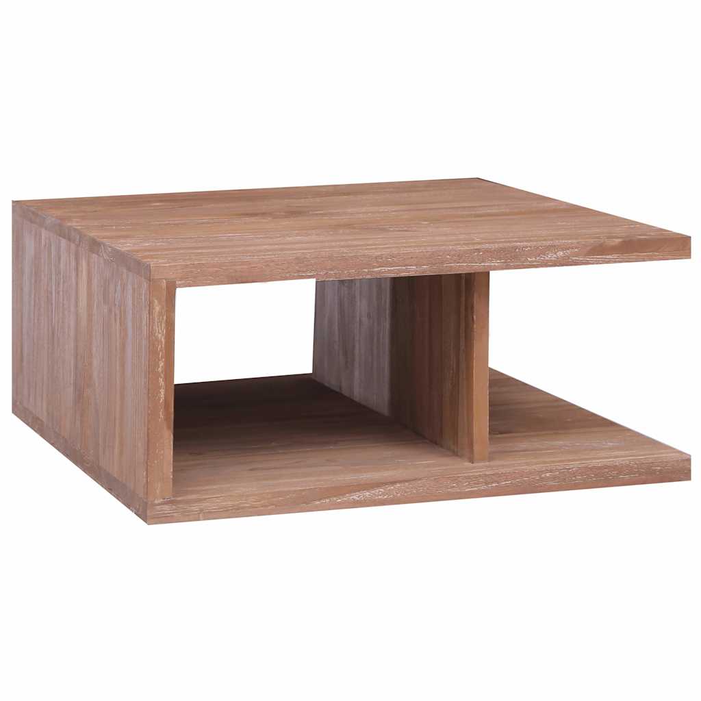 Salontafel 70x70x30 cm massief teakhout is nu te koop bij PeponiXL, paradijselijk wonen!