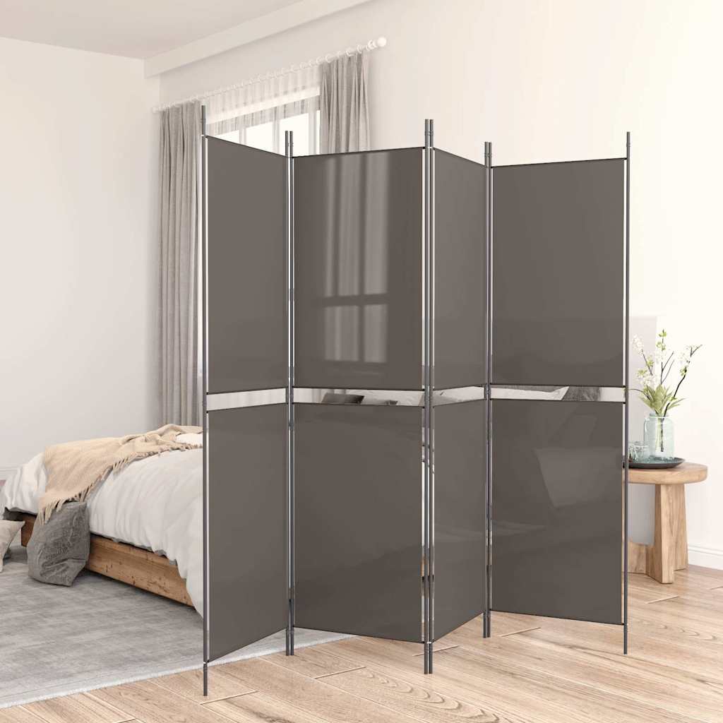 Kamerscherm met 5 panelen 250x180 cm antracietkleurig is nu te koop bij PeponiXL, paradijselijk wonen!
