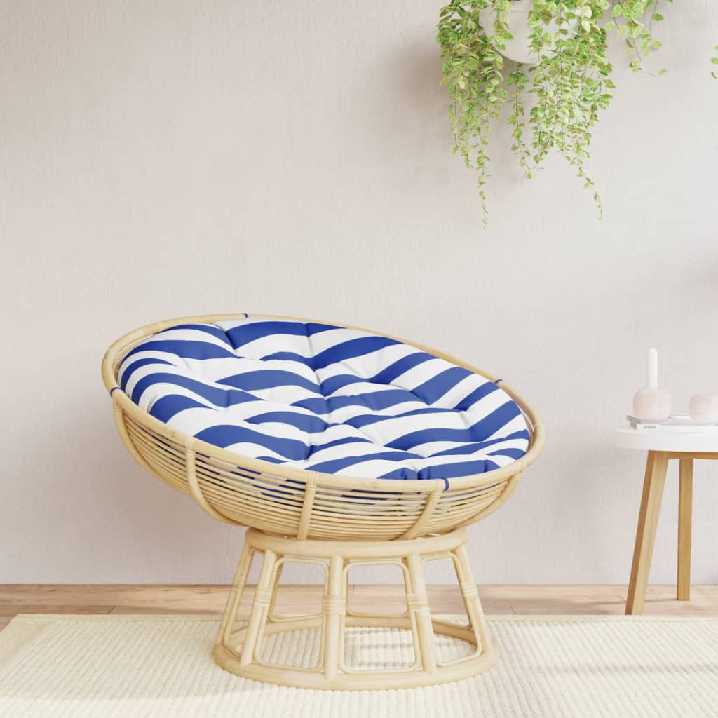 Zitkussen rond gestreept Ø 100x11 cm oxford stof blauw wit is nu te koop bij PeponiXL, paradijselijk wonen!