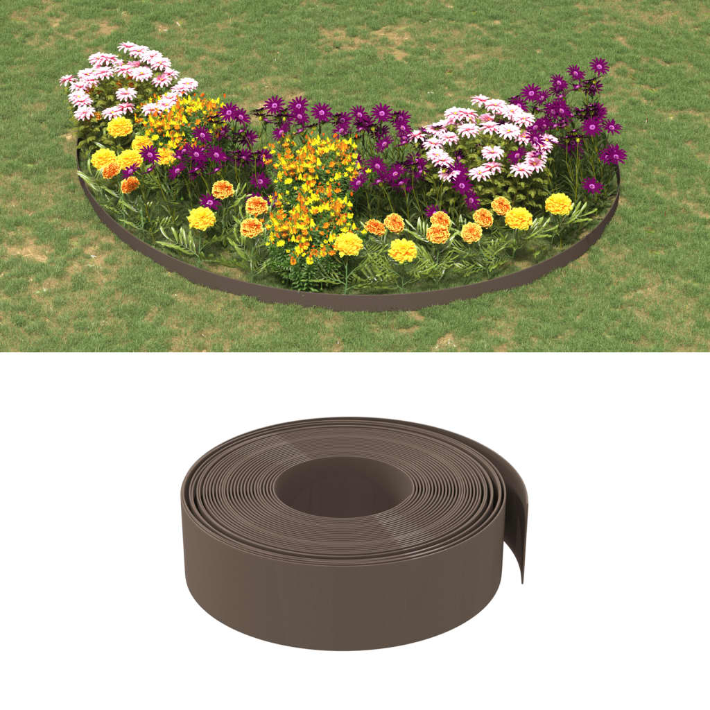 Tuinranden 5 st 10 m 15 cm polyetheen bruin is nu te koop bij PeponiXL, paradijselijk wonen!