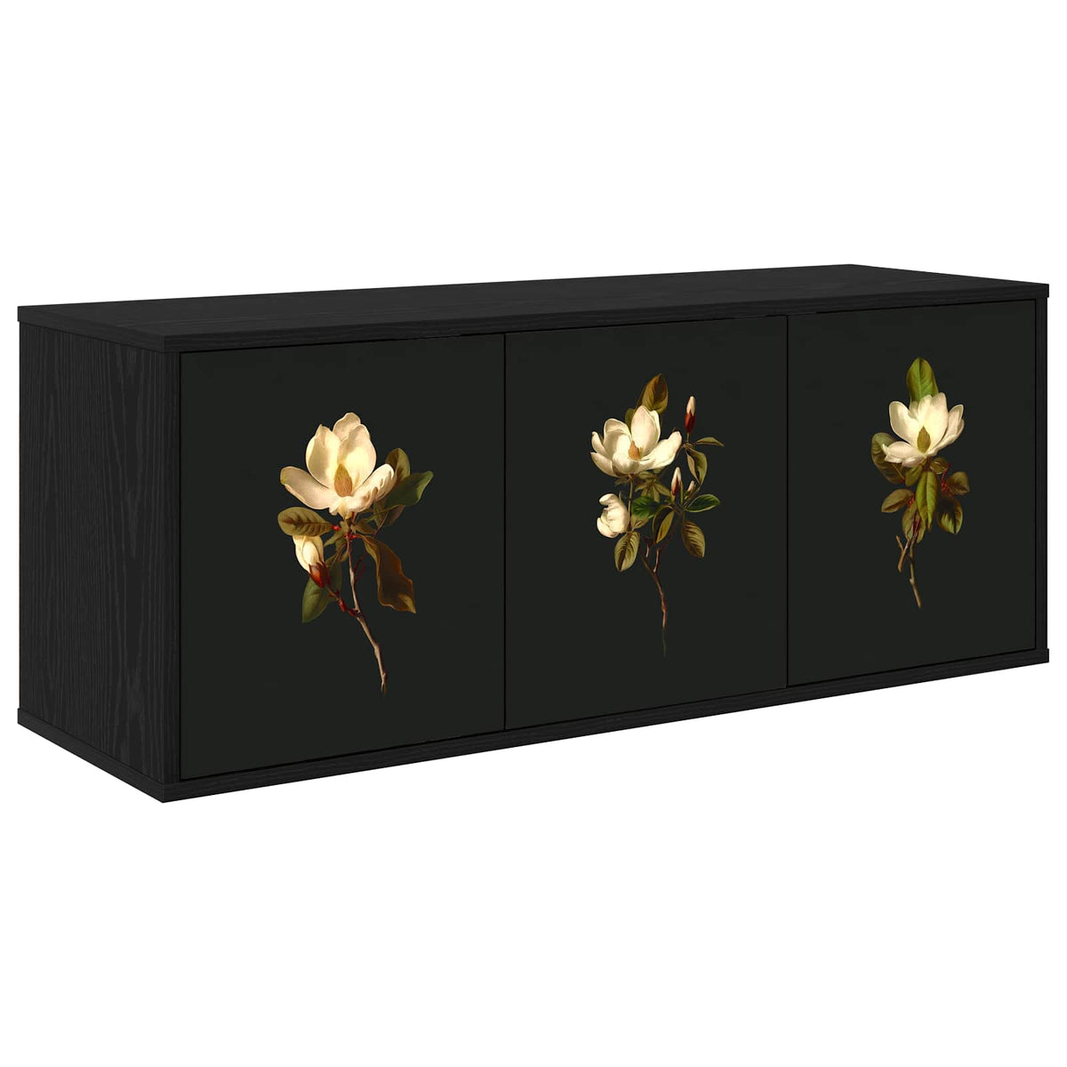 Wandgemonteerd tv-meubel BREMEN 102 x 33 x 40 cm Zwart eiken is nu te koop bij PeponiXL, paradijselijk wonen!