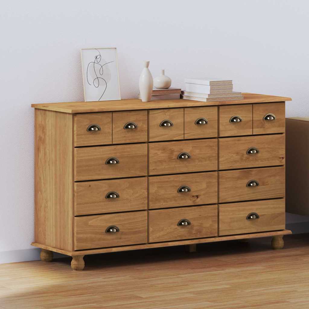 Ladekast ASKIM Bruin 79 x 40 x 133,5 cm Massief grenenhout is nu te koop bij PeponiXL, paradijselijk wonen!
