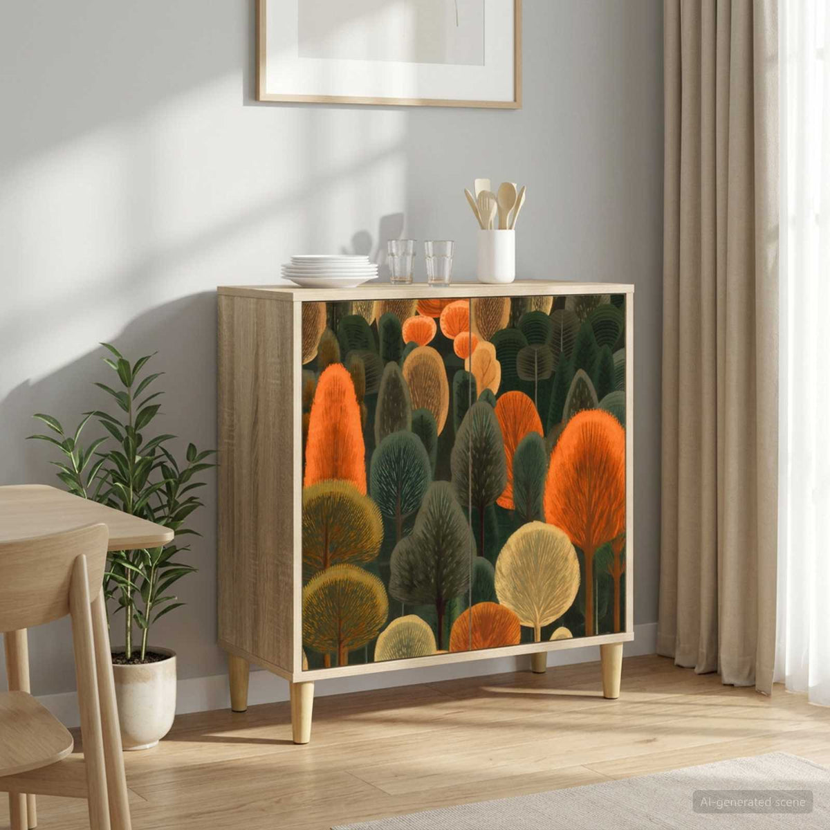 Dressoir ZAANDAM Sonoma 69 x 33 x 75 cm Bewerkt hout is nu te koop bij PeponiXL, paradijselijk wonen!
