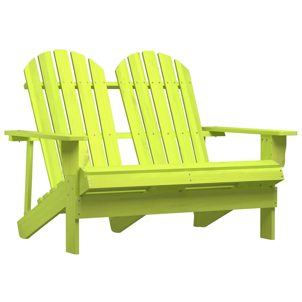 Tuinstoel 2-zits Adirondack massief vurenhout groen is nu te koop bij PeponiXL, paradijselijk wonen!